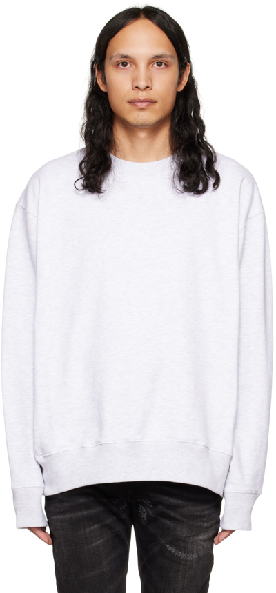 Shop We11 Done Gray Crewneck Sweatshirt In Grey