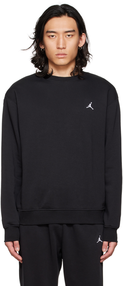 Shop Nike Black Crewneck Sweatshirt In Black/white