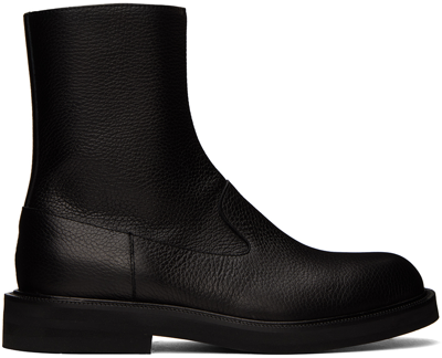 Shop Dries Van Noten Black Leather Chelsea Boots In 900 Black