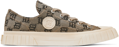 Misbhv Low Monogram Army Sneakers In Monogram Beige