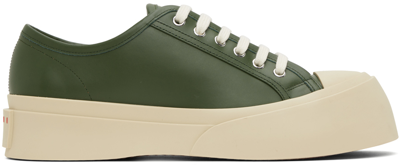 Shop Marni Green & Off-white Pablo Sneakers In 00v88 Dark Teal