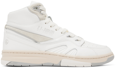Shop Li-ning White 937 Deluxe High Sneakers In Bright White