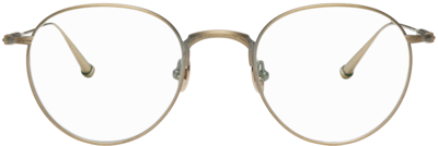 Shop Matsuda Gold M3095 Glasses In Antique Gold