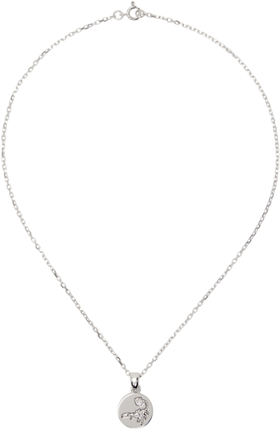 Shop Alan Crocetti Silver Hybrid Necklace In Rhodium Vermeil