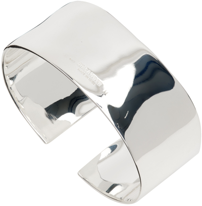 Shop Jil Sander Silver Band Bracelet In 041 - Silver