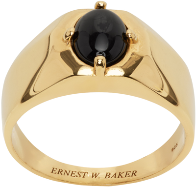 Shop Ernest W Baker Gold Onyx Stone Ring