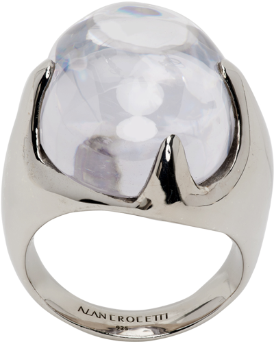 Shop Alan Crocetti Silver Mystic Ring In Rhodium Vermeil