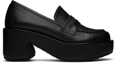 Shop Osoi Black Tobee Loafers