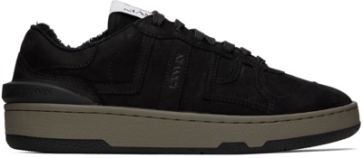 Shop Lanvin Black 'the Clay' Sneakers In 10 Black