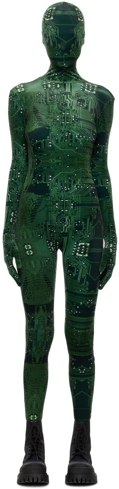 Shop Vetements Green Cyber Jumpsuit