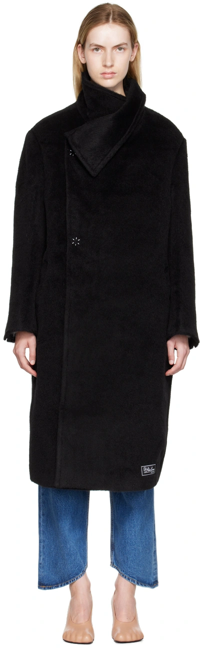 Shop Ader Error Black Wrap Coat