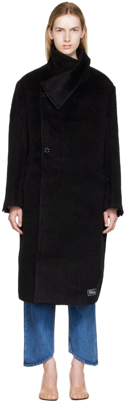 Ader Error Black Wrap Coat In Black