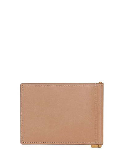 Shop Saint Laurent Portadoll Money Clip Leather Wallet In Pink
