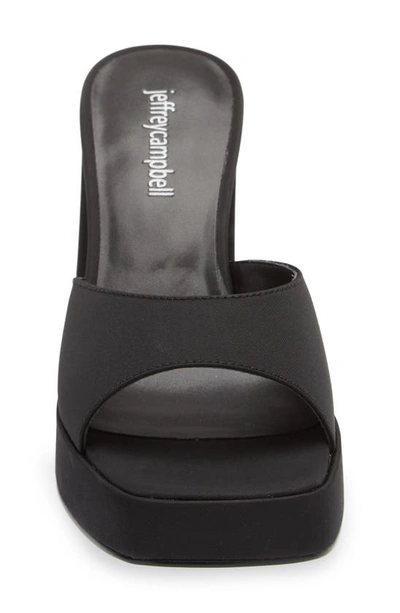 Jeffrey Campbell Ninety Platform Sandal In Black Faille