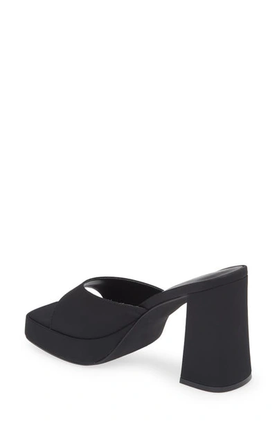 Jeffrey Campbell Ninety Platform Sandal In Black Faille