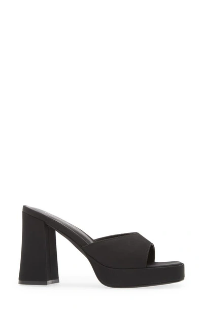 Jeffrey Campbell Ninety Platform Sandal In Black Faille