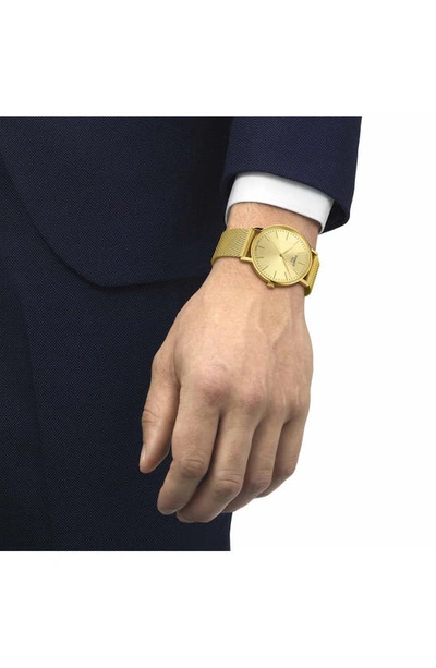 Tissot Everytime Mesh Strap Watch, 40mm In Yellow Gold