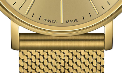 Shop Tissot Everytime Mesh Strap Watch, 40mm In Yellow Gold