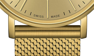 Tissot Everytime Mesh Strap Watch, 40mm In Yellow Gold