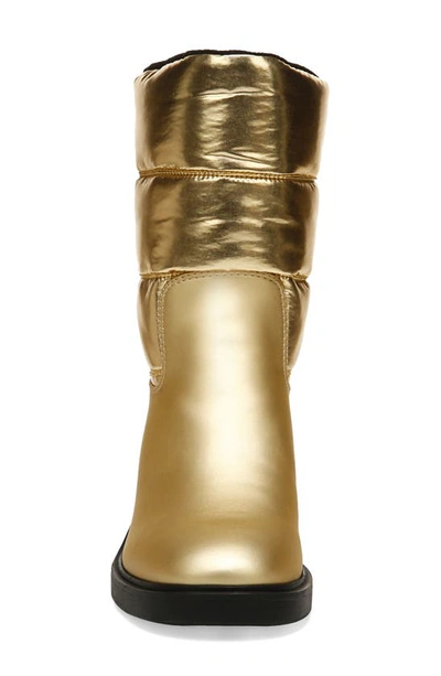 Shop Franco Sarto Snow Quilted Boot In Gold