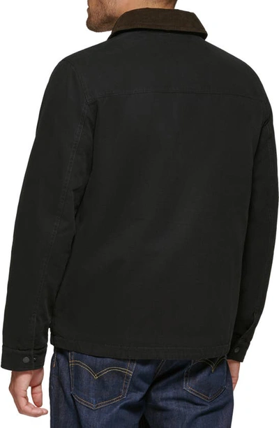 Shop Levi's Cotton Canvas Field Jacket In Black