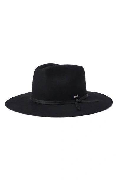 Shop Brixton Cohen Wool Cowboy Hat In Black