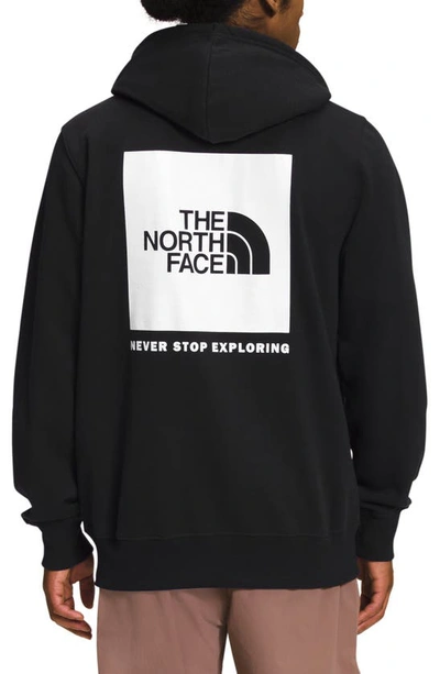 Shop The North Face Nse Box Logo Graphic Hoodie In Tnf Black/ Tnf White