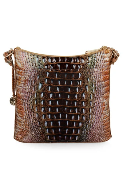 Shop Brahmin Katie Croc Embossed Leather Crossbody Bag In Truffle Python Ombre Melbourne