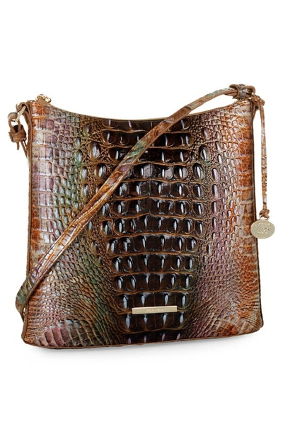 Shop Brahmin Katie Croc Embossed Leather Crossbody Bag In Truffle Python Ombre Melbourne