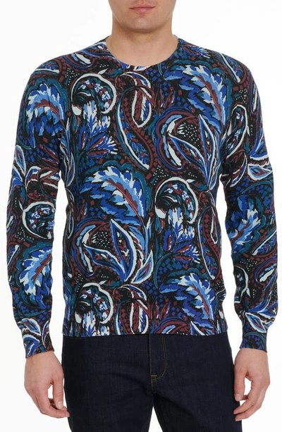 Shop Robert Graham Solar Wind Print Linen & Cotton Sweater In Multi