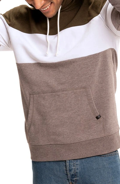 Shop Threads 4 Thought Romero Colorblock Linen Blend Hoodie In Heather Fortress/ Heather Grey