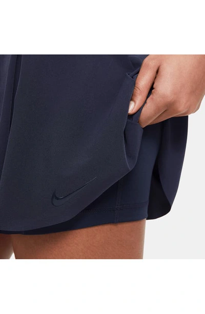 Shop Nike Club Tennis Skirt In Obsidian/ Obsidian