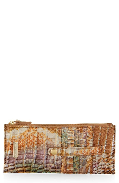 Shop Brahmin Croc Embossed Leather Credit Card Wallet In Truffle Python Ombre Melbourne