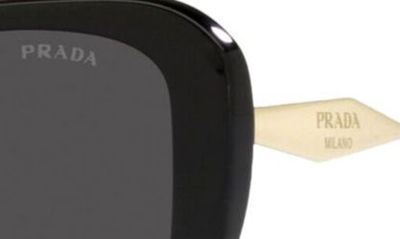 Shop Prada 53mm Butterfly Sunglasses In Black