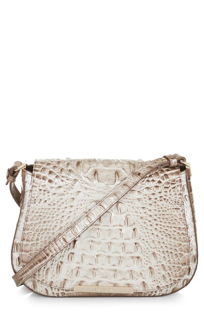 Shop Brahmin Nadine Small Leather Crossbody Bag In Alabaster Melbourne