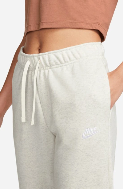 Shop Nike Sportswear Club Fleece Joggers In Oatmeal Heather/ White