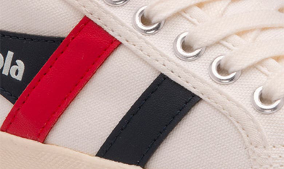 Shop Gola Coaster Sneaker In Off White Navy Red
