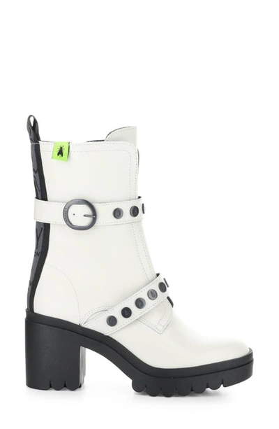 Shop Fly London Tama Bootie In Off White Nausica