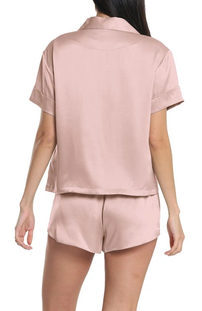 Shop Papinelle Short Silk Pajamas In  Pink