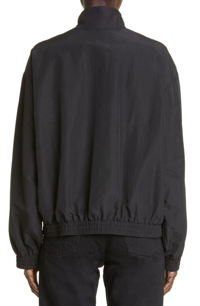 Shop Balenciaga Embroidered 3b Logo Track Jacket In Black