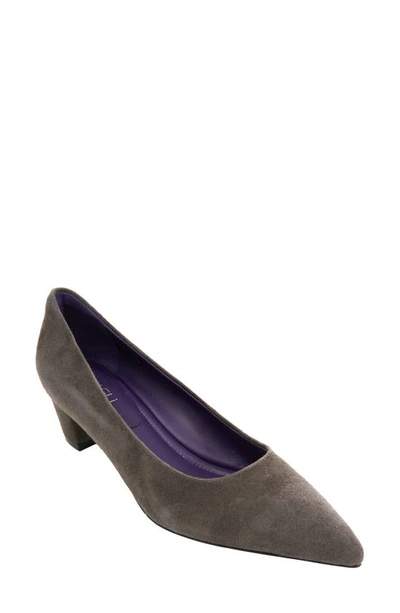 Shop Vaneli Tabia Pointed Toe Pump In Mouse Suede