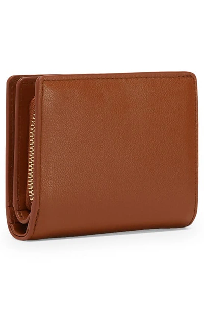 Shop Furla My Joy Compact Leather Wallet In Cognac