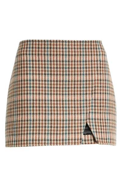 Shop A.l.c Rylee Plaid Wool Blend Miniskirt In Deep Lilac Multi