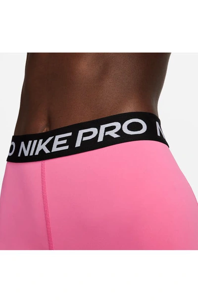 Shop Nike Pro 365 High Waist 7/8 Leggings In Pinksicle/ Black/ White