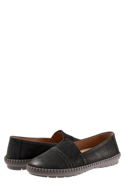 Shop Trotters Ruby Perforated Loafer In Black
