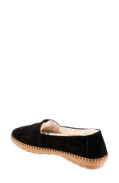 Shop Trotters Ruby Faux Shearling Lined Loafer In Black Suede