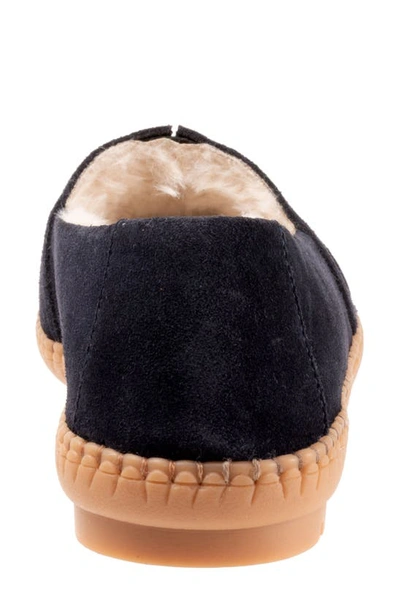 Shop Trotters Ruby Faux Shearling Lined Loafer In Navy Suede