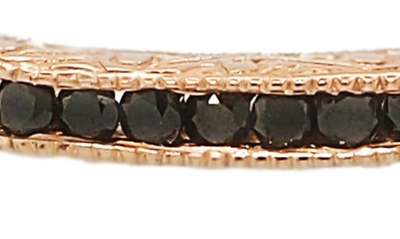 Shop Sethi Couture Channel Set Diamond Ring In Rose Gold/ Black Diamond