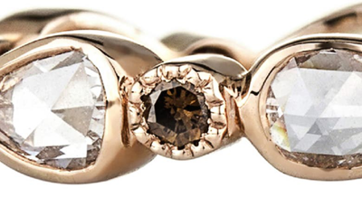 Shop Sethi Couture Fine Vine Diamond Ring In Rose Gold/ Diamond