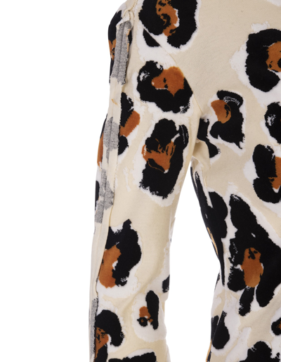 Shop Marni Woman Long Sleeve T-shirt With Leopard Pattern In Beige